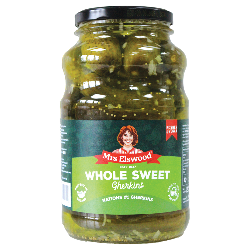 MRS ELSWOOD מלפפונים שלמים מתוקים