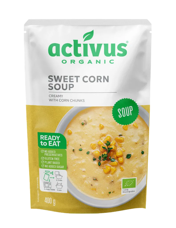 ACTIVUS מרק תירס אורגני במקרם קרמי