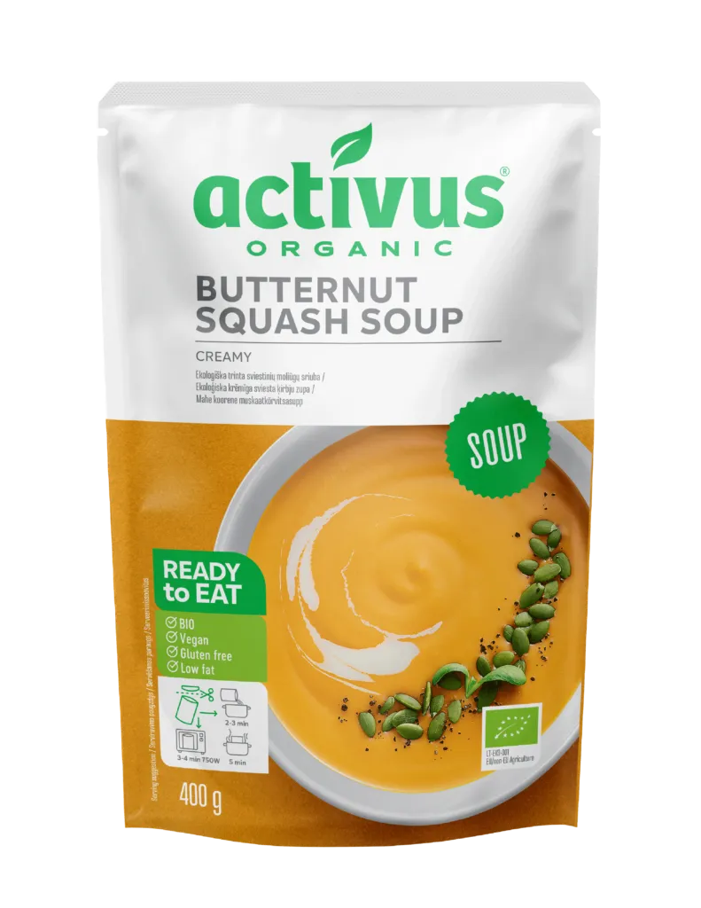 ACTIVUS מרק דלורית אורגני במרקם קרמי 